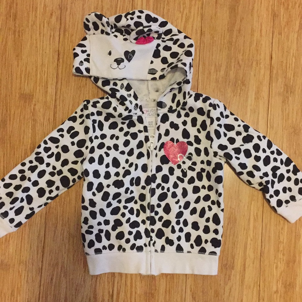 Dalmatian zip up hoodie